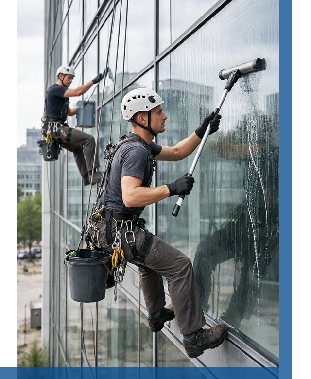 Мойка витражей альпинистами в Пскове от 711 р. под ключ|ВЫСОТНИК-Пск