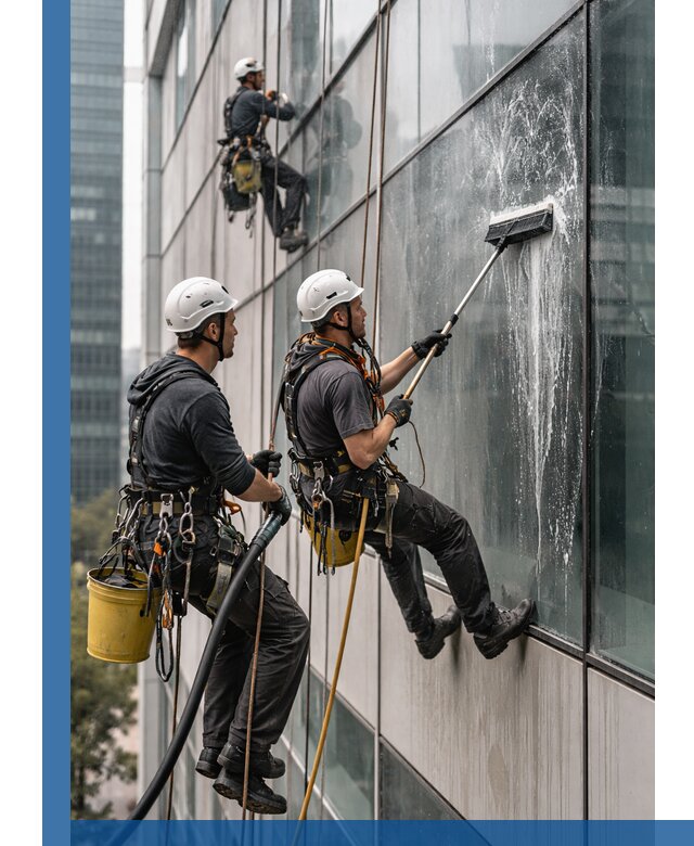 Профессиональная высотная мойка фасадов зданий в Пскове