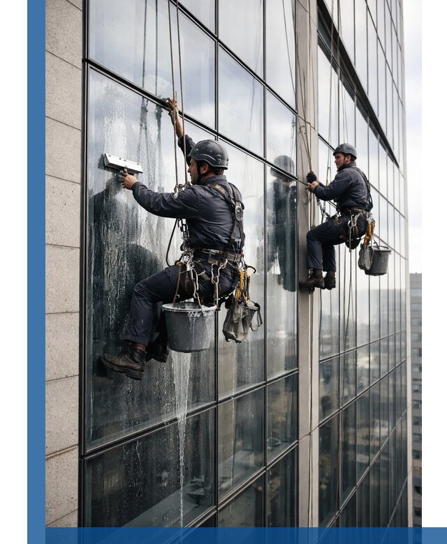 Профессиональная мойка стеклянных фасадов зданий в Пскове