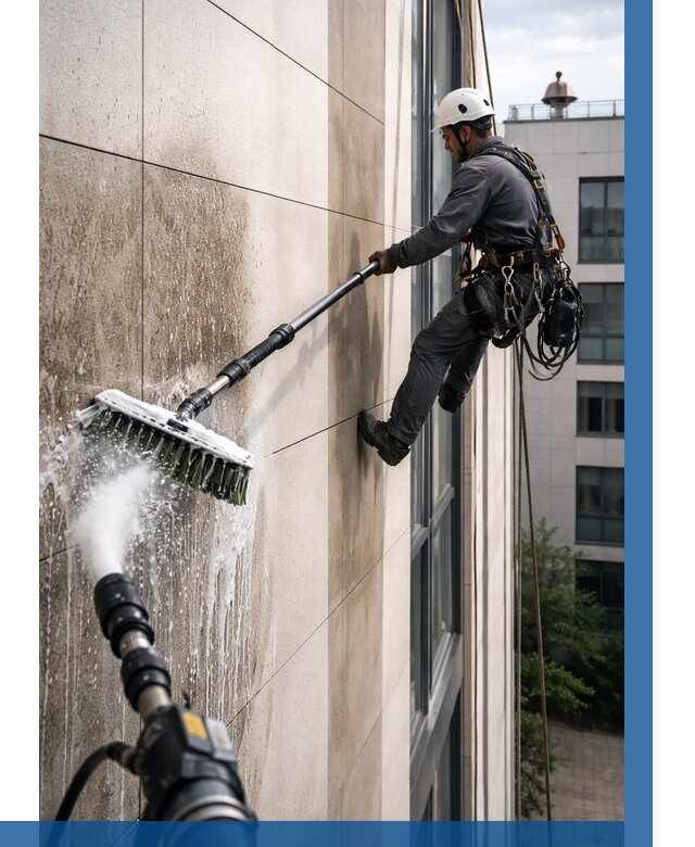 Мойка фасада из керамогранита в Пскове от 305 р. | ВЫСОТНИК-Пск