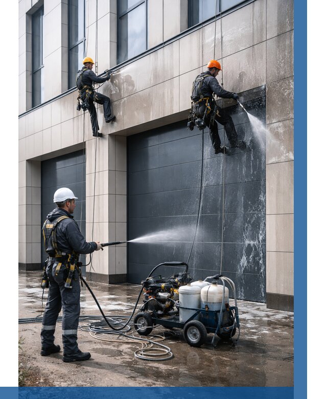 Послестроительная мойка фасада в Пскове от 305 р. | ВЫСОТНИК-Пск