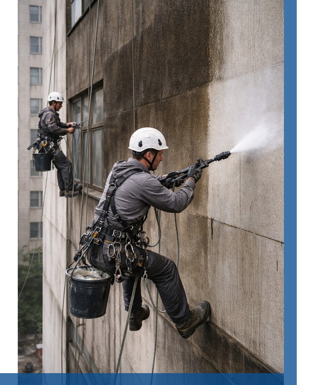 Очистка фасада от копоти в Пскове от 254 р. | ВЫСОТНИК-Пск