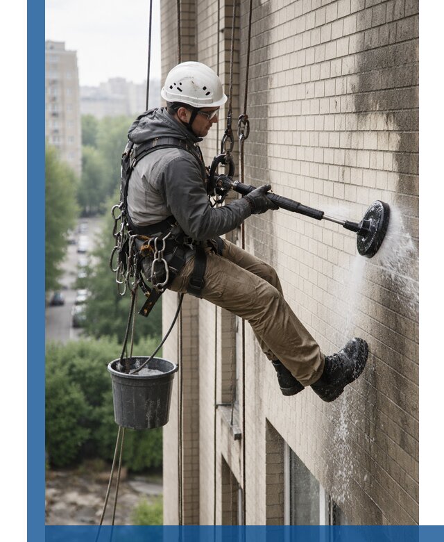 Очистка фасада от копоти в Пскове профессионально и безопасно