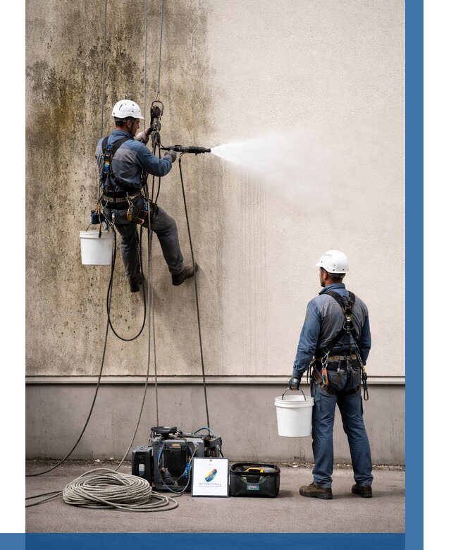 Очистка фасада от плесени в Пскове от 305 р. | ВЫСОТНИК-Пск