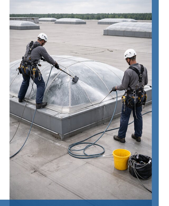 Мойка зенитных фонарей в Пскове, заказать от 4568 р. | ВЫСОТНИК-Пск