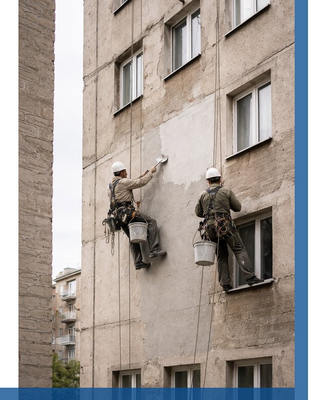 Косметический ремонт фасада в Пскове от 1117 р. | ВЫСОТНИК-Пск