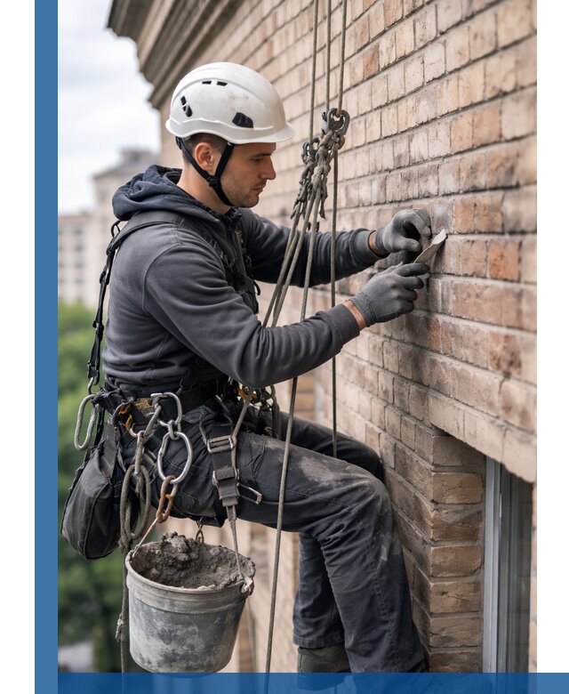 Качественный ремонт кирпичной кладки фасада в Пскове с гарантией