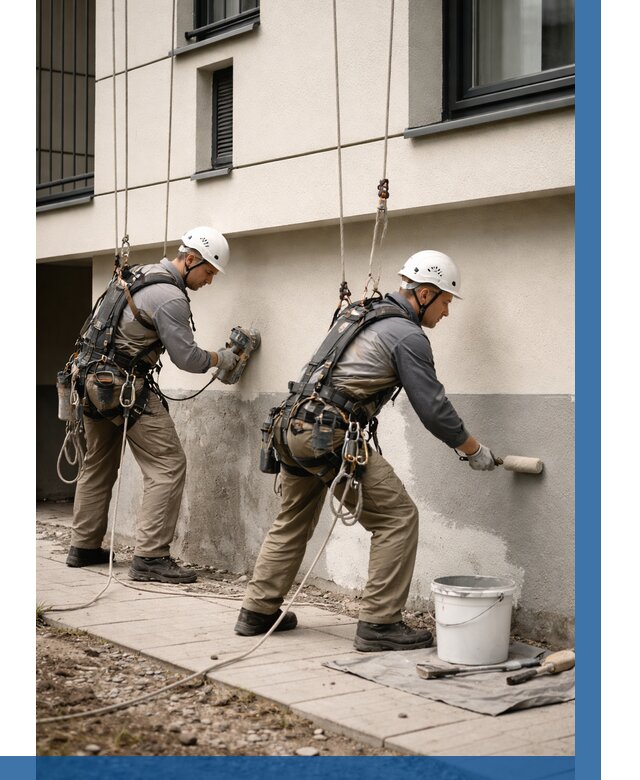 Окраска цоколя здания в Пскове от 457 р. под ключ | ВЫСОТНИК-Пск