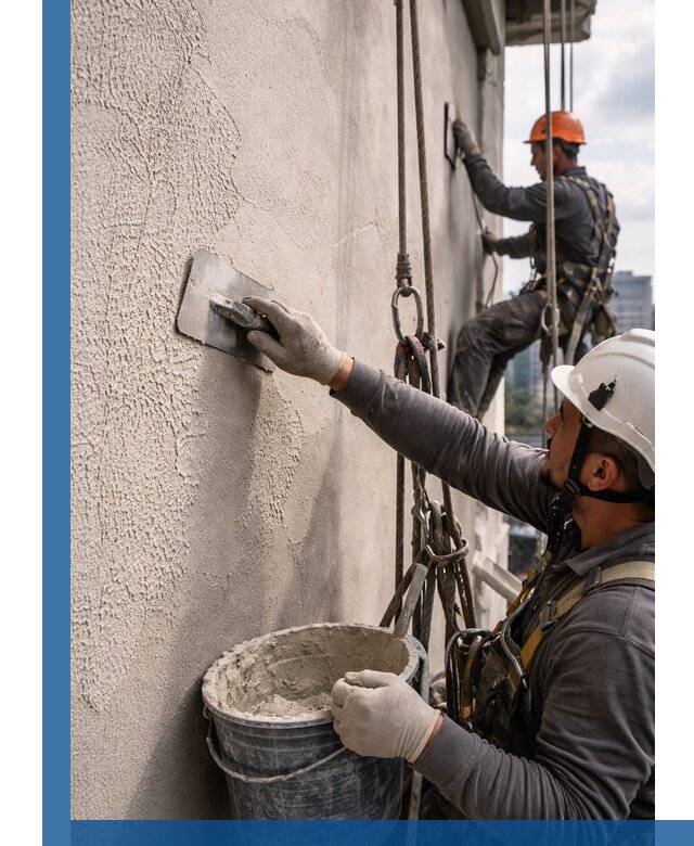 Декоративная штукатурка фасада с утеплением и защитой в Пскове