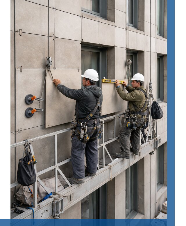 Монтаж керамогранита на фасад в Пскове от 2538 р. | ВЫСОТНИК-Пск