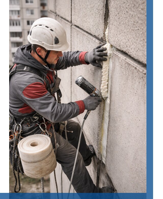 Утепление межпанельных швов в Пскове от 711 р. | ВЫСОТНИК-Пск