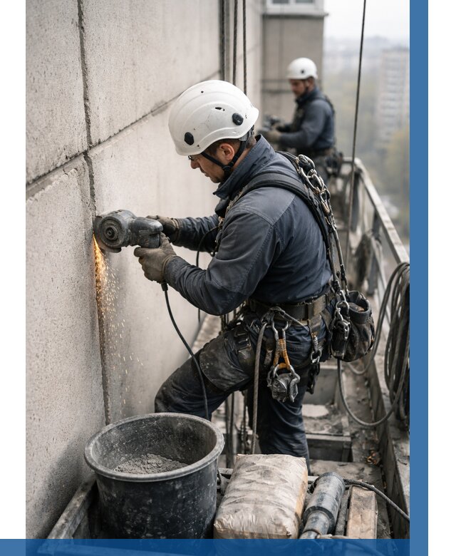 Штробление межпанельных швов в Пскове от 1218 р. | ВЫСОТНИК-Пск