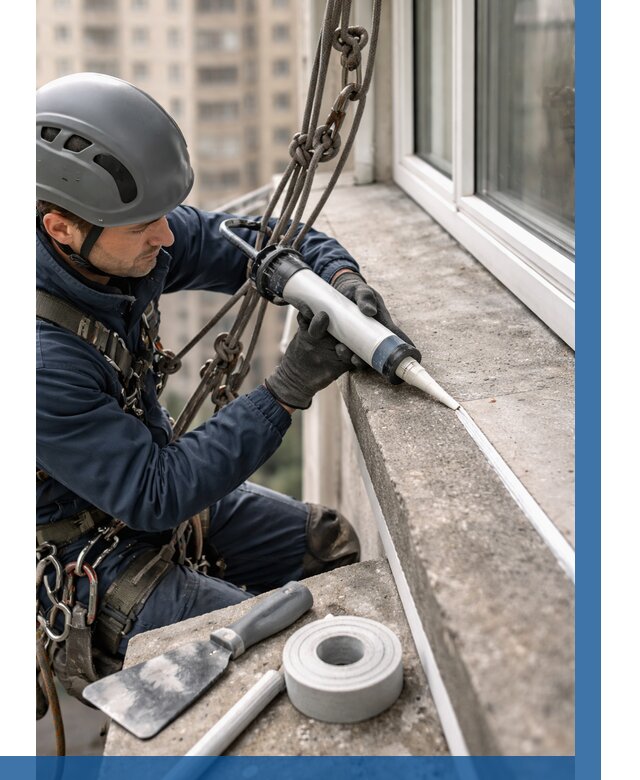 Герметизация балконного козырька в Пскове от 4568 р. | ВЫСОТНИК-Пск