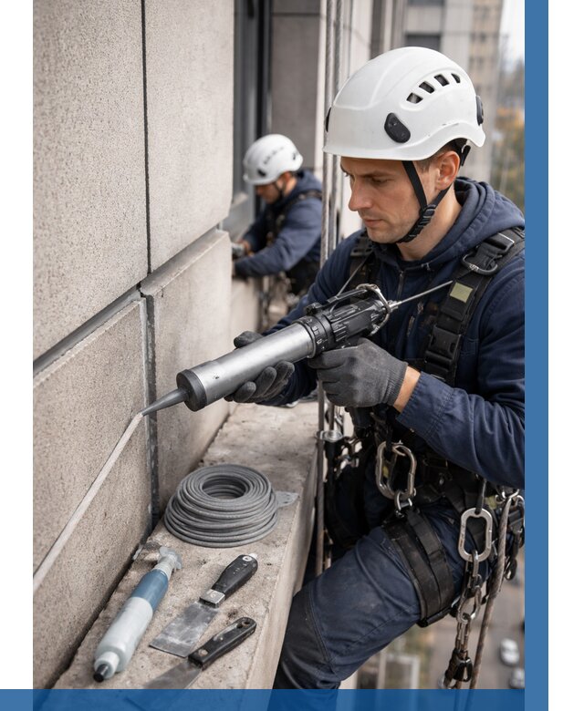 Герметизация деформационных швов фасада в Пскове от 711 | ВЫСОТНИК-Пск