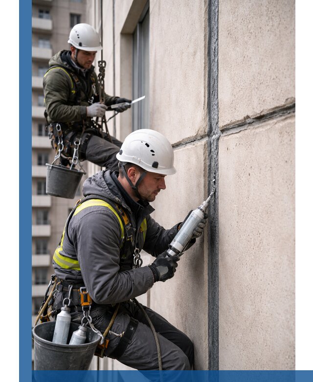 Герметизация деформационных швов фасада в Пскове качественно