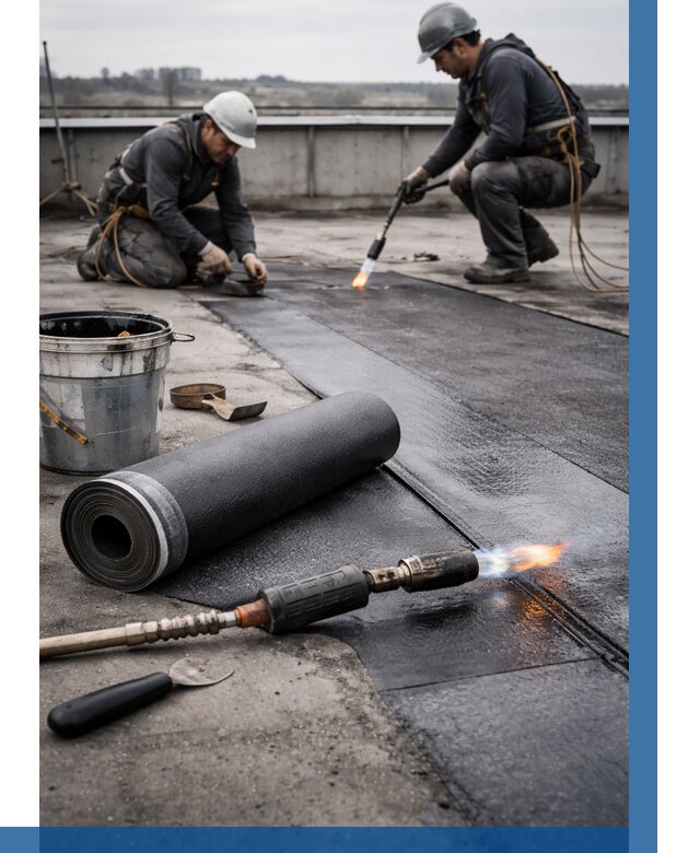 Ремонт рулонной кровли в Пскове от 660 р. | ВЫСОТНИК-Пск