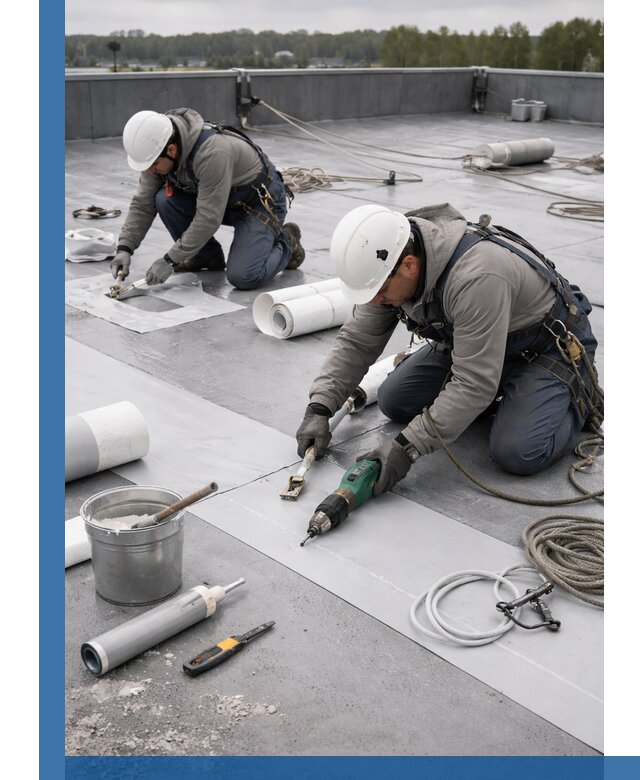 Ремонт мембранной кровли в Пскове качественно и с гарантией