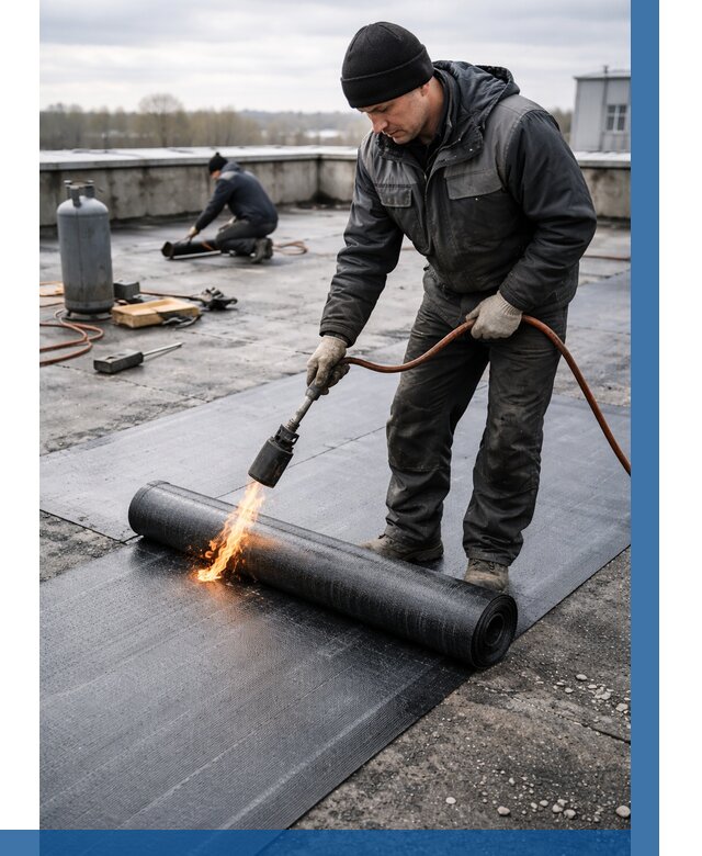 Ремонт наплавляемой кровли в Пскове от 711 р. | ВЫСОТНИК-Пск