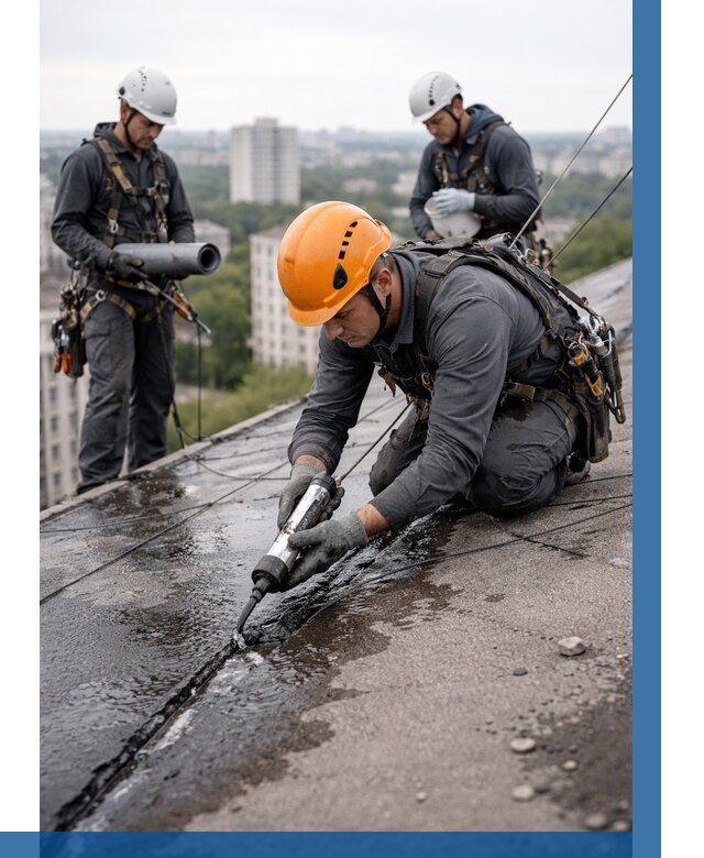 Устранение протечек кровли в Пскове от 12180 р. | ВЫСОТНИК-Пск
