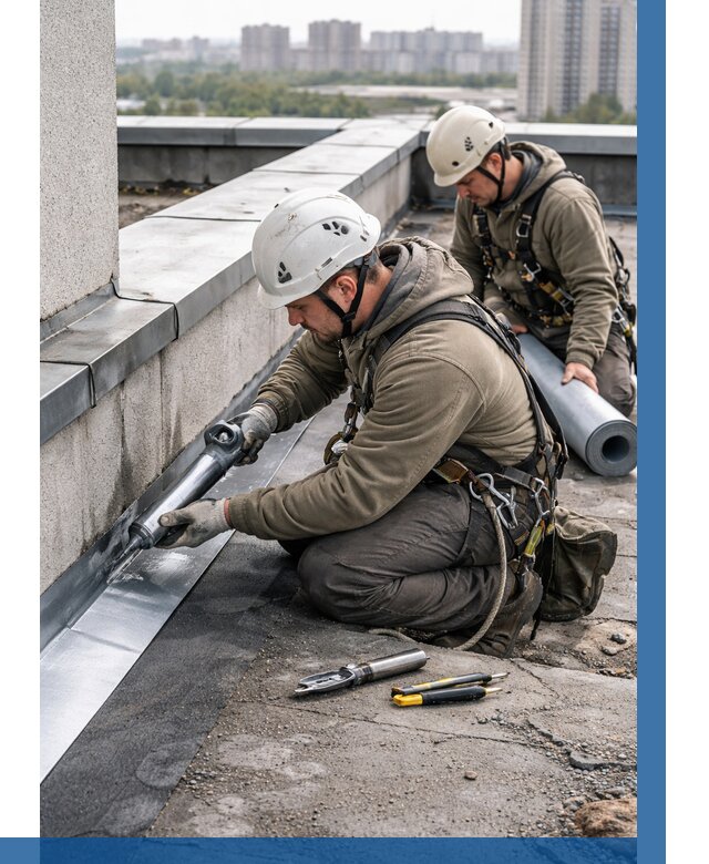 Ремонт кровельных примыканий в Пскове от 1218 р. | ВЫСОТНИК-Пск