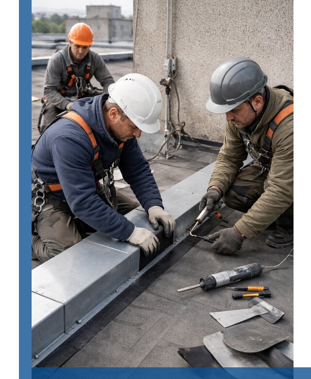 Ремонт кровельных примыканий в Пскове профессионально