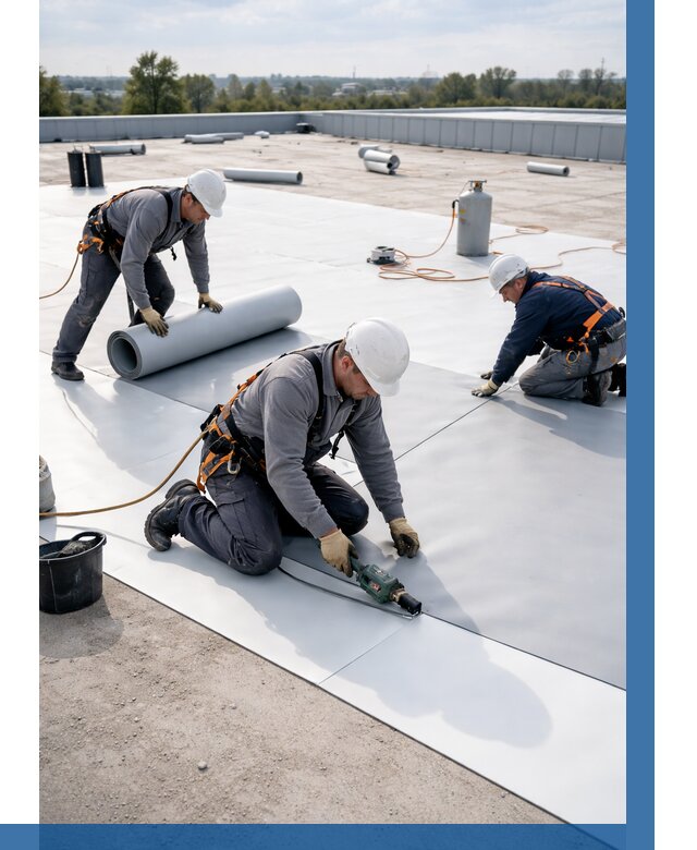 Монтаж мембранной кровли под ключ в Пскове от 1218 р. | ВЫСОТНИК-Пск