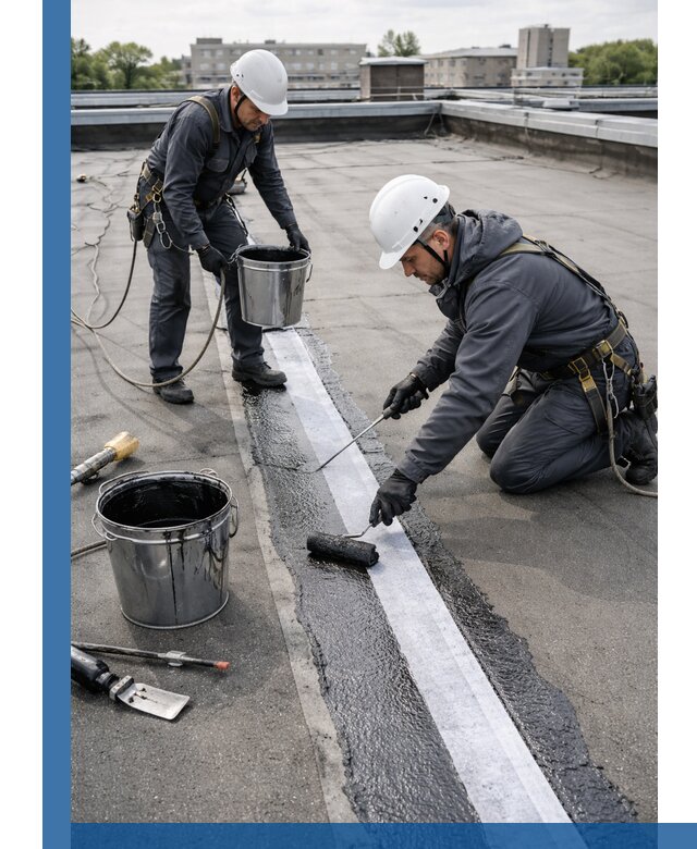 Гидроизоляция кровли мастикой в Пскове надежная защита