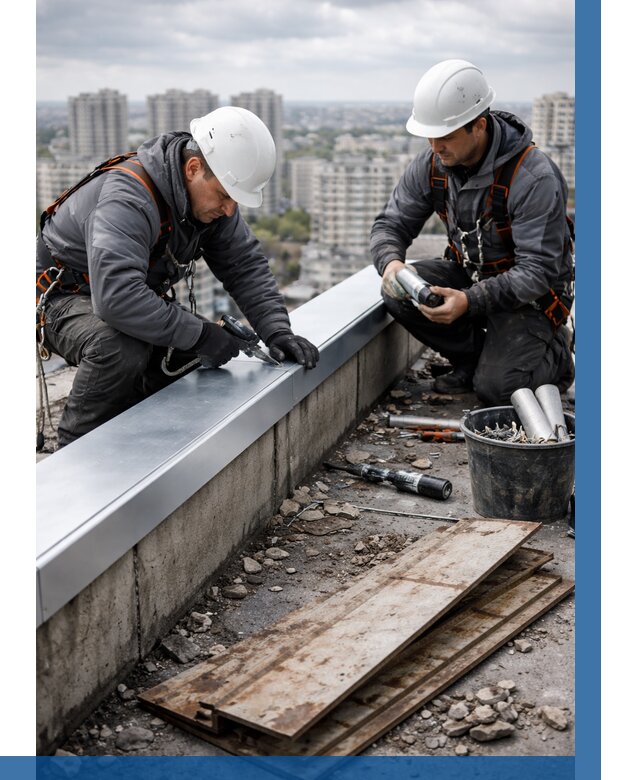 Замена парапетных крышек под ключ в Пскове от 1218 р. | ВЫСОТНИК-Пск