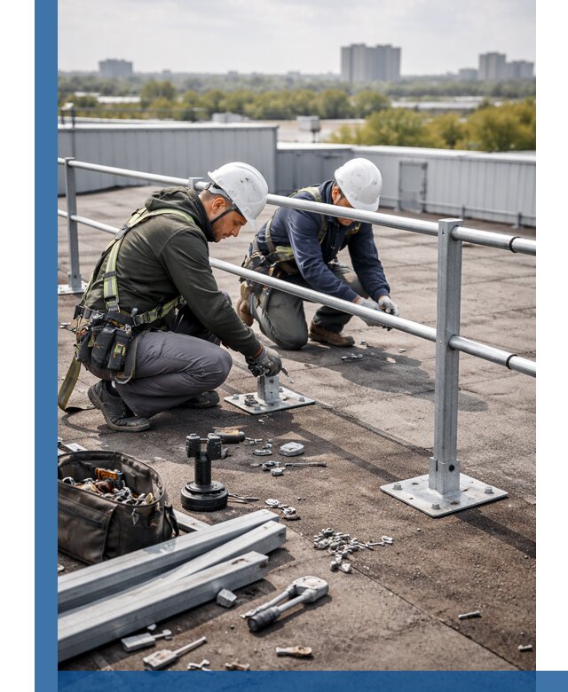 Монтаж кровельного ограждения в Пскове под ключ с гарантией