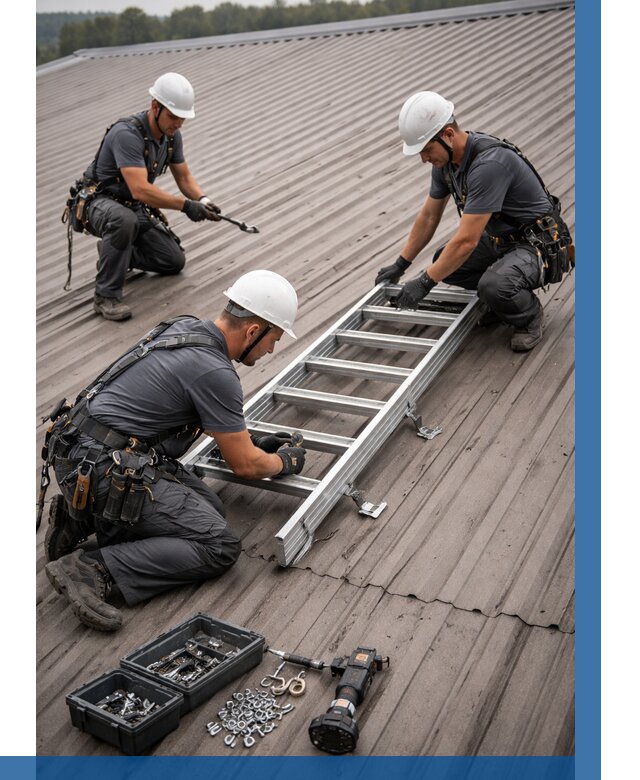 Монтаж кровельной лестницы в Пскове от 4568 р. | ВЫСОТНИК-Пск