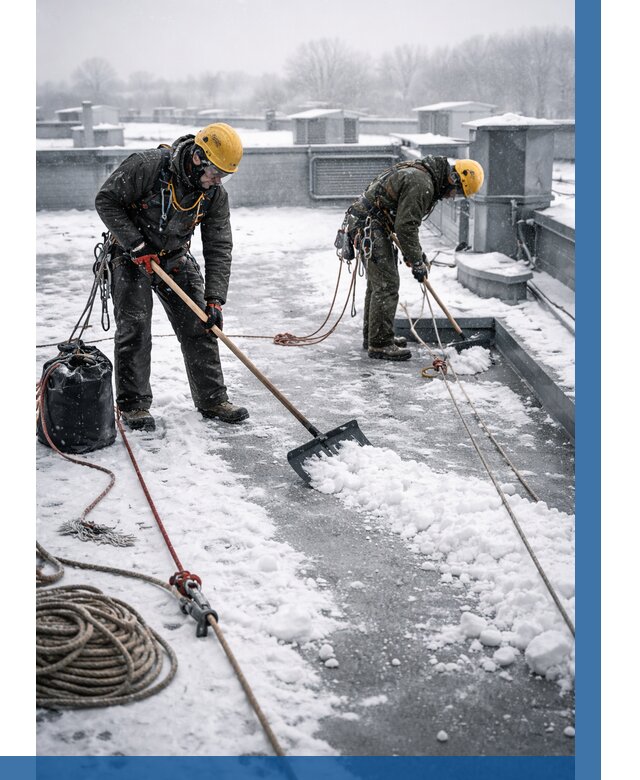 Очистка крыши от снега в Пскове от 7613 р. | ВЫСОТНИК-Пск