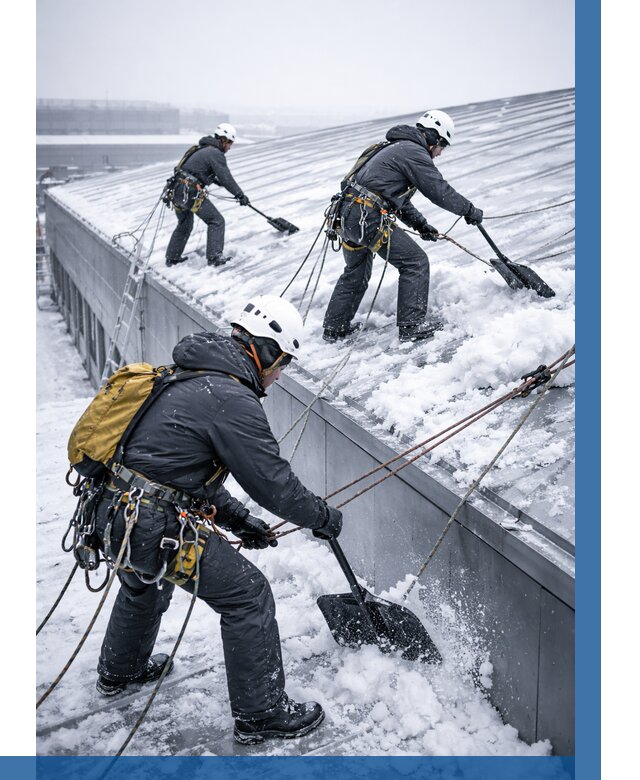 Очистка навесов от снега в Пскове от 4568 р. | ВЫСОТНИК-Пск