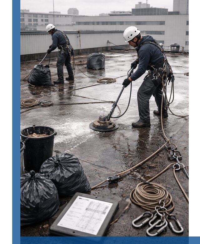 Плановая очистка кровли по графику в Пскове для безопасности