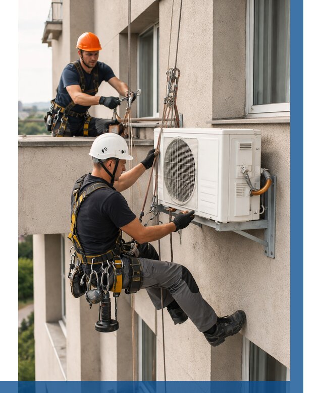 Монтаж внешнего блока кондиционера в Пскове от 6598 р. | ВЫСОТНИК-Пск