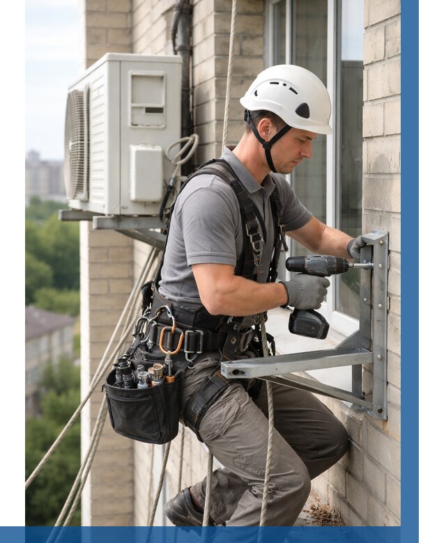 Установка кронштейнов кондиционера в Пскове от 3553 р. | ВЫСОТНИК-Пск