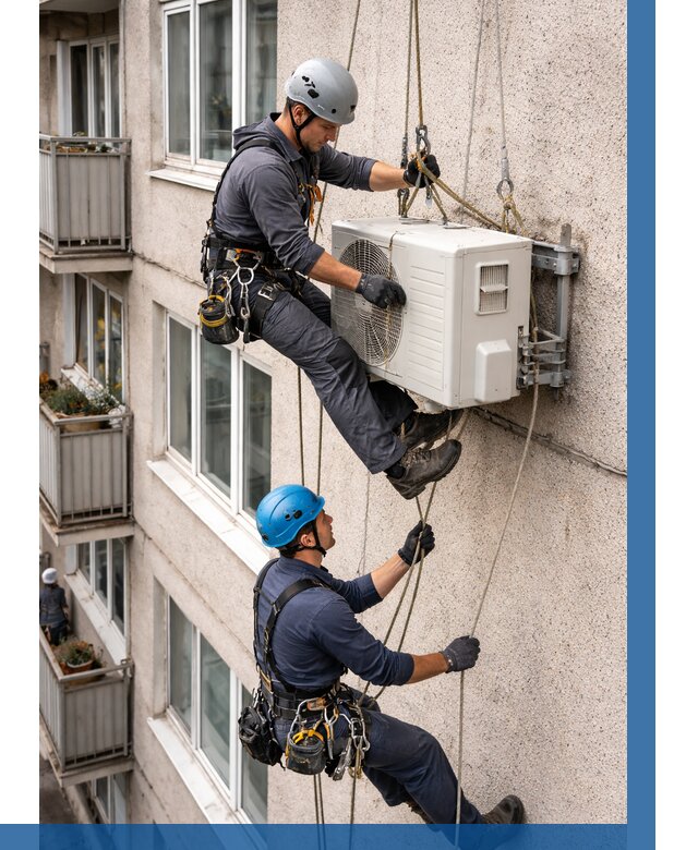 Перенос внешнего блока кондиционера в Пскове от 9135 р.| ВЫСОТНИК-Пск