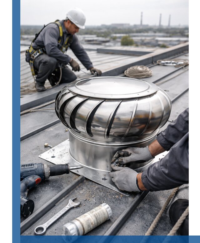 Установка дефлекторов на кровле в Пскове профессионально