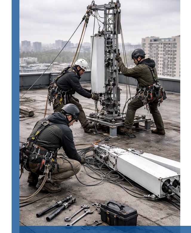 Демонтаж антенн на крыше зданий в Пскове с гарантией