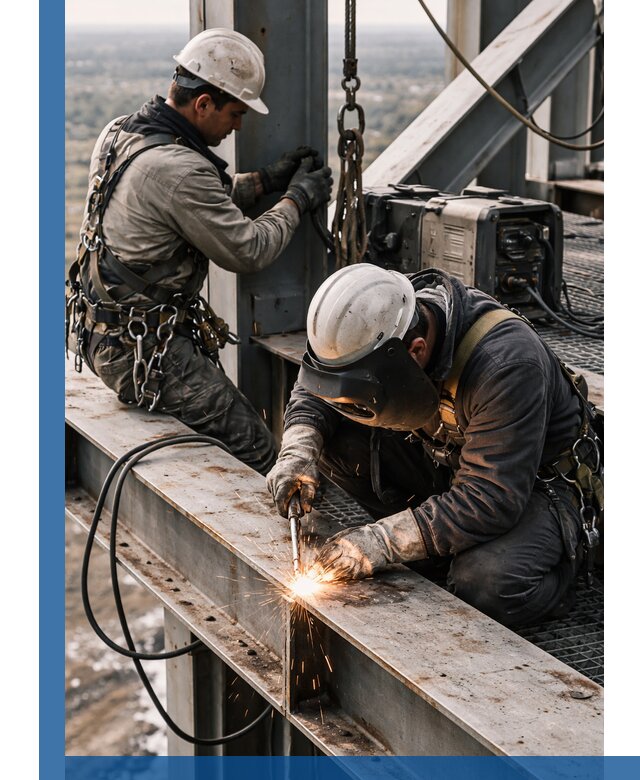 Высотные сварочные работы в Пскове для промышленных объектов