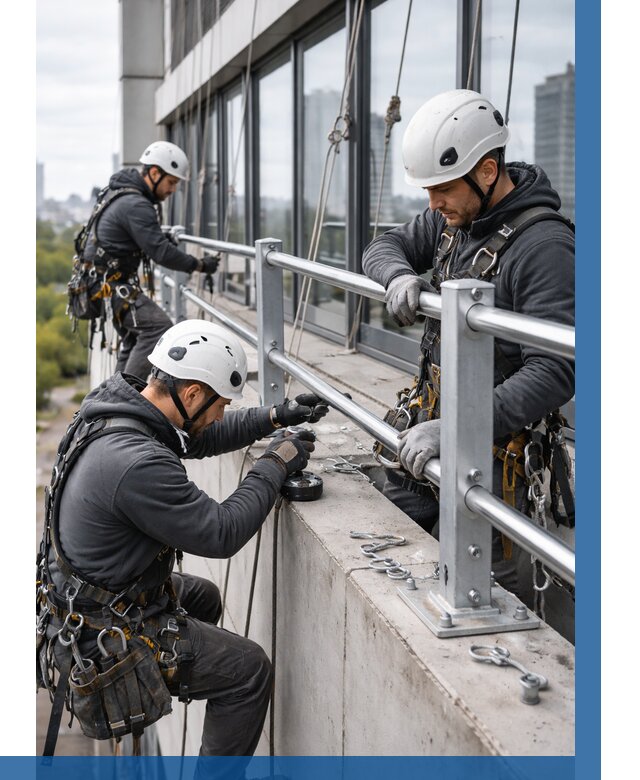 Монтаж ограждений на высоте в Пскове, от 1218 р. | ВЫСОТНИК-Пск