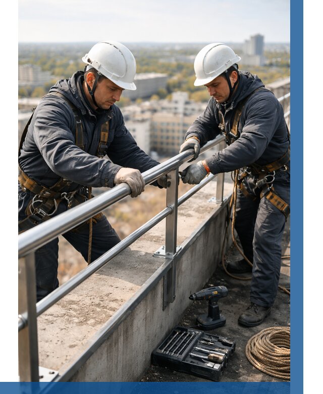 Монтаж перил на высоте в Пскове от 2538 р. | ВЫСОТНИК-Пск