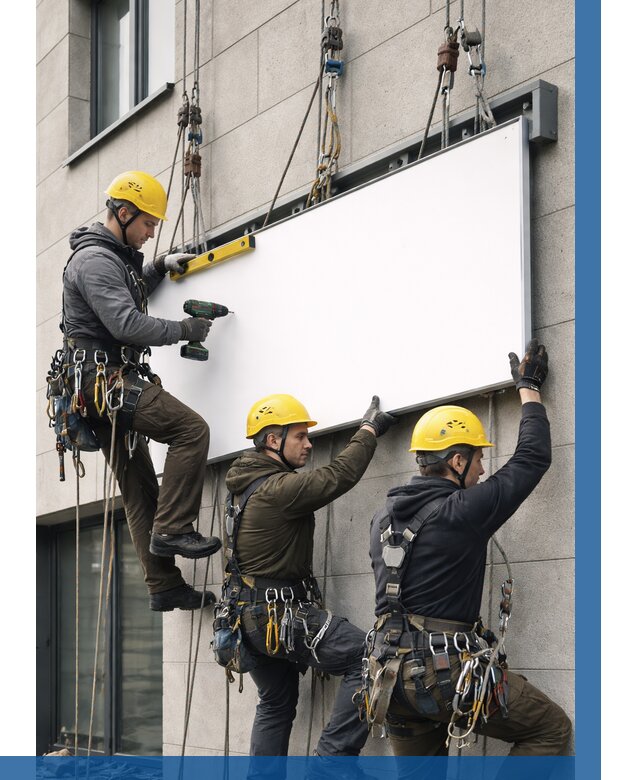 Монтаж рекламной вывески в Пскове от 8120 р. | ВЫСОТНИК-Пск