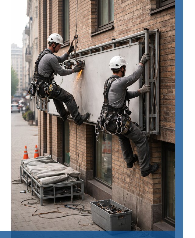 Демонтаж рекламной вывески в Пскове от 6598 р. | ВЫСОТНИК-Пск