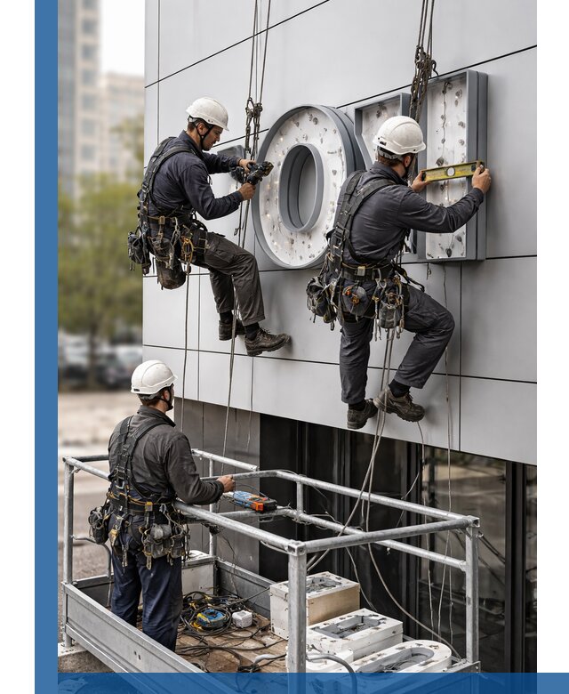 Профессиональный монтаж световых букв в Пскове под ключ