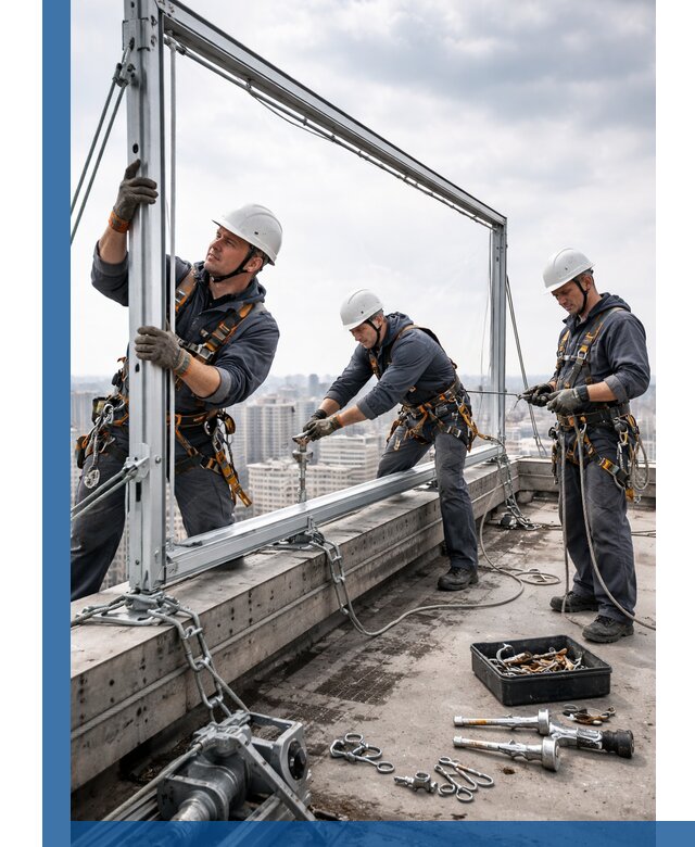 Монтаж крышных рекламных конструкций под ключ в Пскове