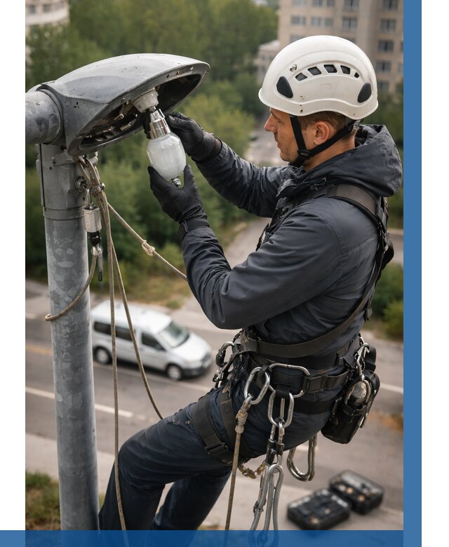 Замена ламп на высоте в Пскове от 2538 р. | ВЫСОТНИК-Пск