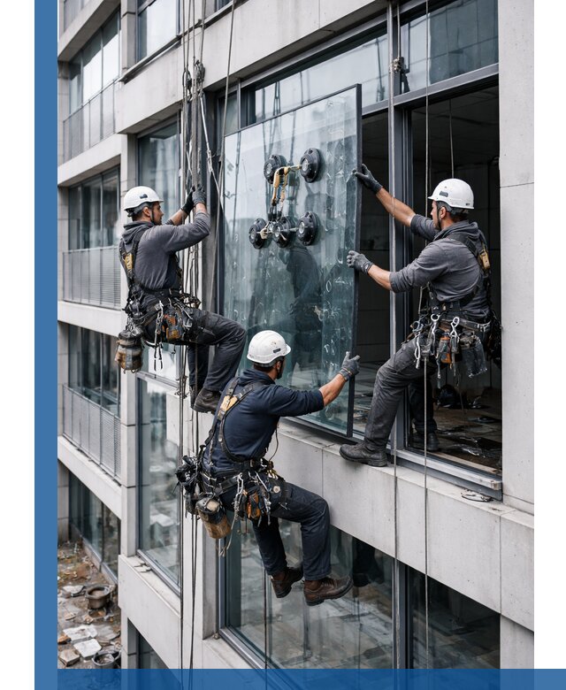 Фасадное остекление и монтаж витражей зданий в Пскове под ключ