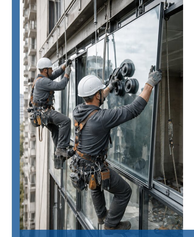 Витражное остекление фасадов и лоджий в Пскове под ключ