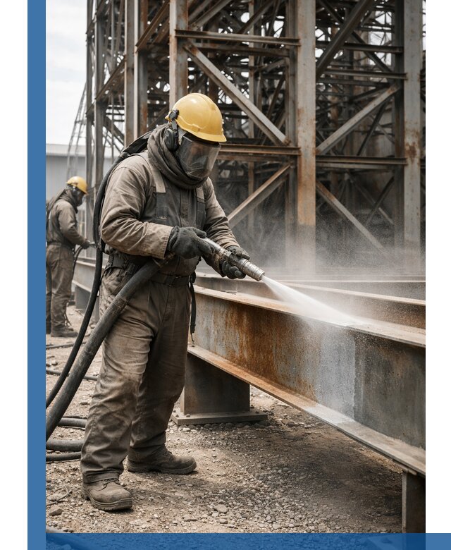 Пескоструйная очистка металлоконструкций в Пскове промышленная