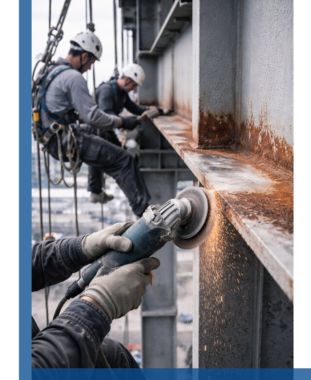 Зачистка металла от ржавчины и подготовка поверхностей в Пскове